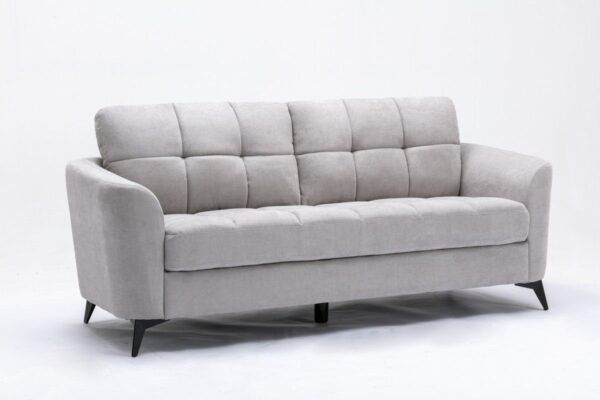 Callie - Woven Fabric Sofa - Light Gray