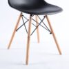 Chair, KD Leg, Plastic Seat (Set of 4) - Black - Image 6