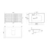 Etna - Striped Bathroom Vanity With Ceramic Sink, Wall Mounted Floating Bathroom Vanity For Modern Bathroom - White - Image 9
