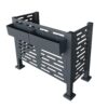 Air Conditioner Fence For Outdoor Units, Metal Privacy Fence Cover, Perfect To Conceal Air Conditioning Units, 3 Fence Panel - Charcoal - Image 2