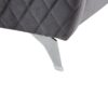 Sofia - Velvet Modern Chic Loveseat Couch - Gray - Image 5