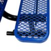 6' Outdoor Steel Bench With Backrest - Blue - Image 6