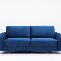 Wenona - Velvet Sofa - Blue