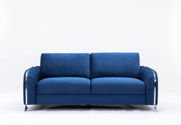 Wenona - Velvet Sofa - Blue