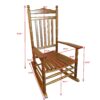 Balcony Porch Adult Rocking Chair - Oak - Image 9