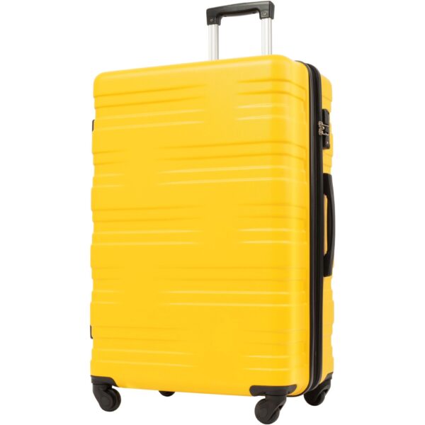 Luggage With Tsa Lock Spinner Wheels Hardside Expandable Luggage Travel Suitcase Check In Luggage ABS 28" - Yellow
