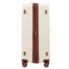 Hardshell Luggage Sets 3 Pieces Contrast Color Suitcase With Spinner Wheels And Tsa Lock 20" 24" 28" Available - Brown / White - Image 6