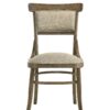 Bistro - 7 Piece Dining Table With Off White Fabric Dining Chairs (Set of 7) - Vintage Walnut - Image 8