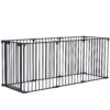 Adjustable Safety Gate 8 Panels Play Yard Metal Doorways Fireplace Fence Christmas Tree Fence Gate For House Stairs Gate Prohibited Area Fence - Black - Image 7