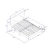 Queen Size Upholstered Platform Bed Frame With Headboard, Strong Wood Slat Support, Mattress Foundation, No Box Spring Needed - Dark Gray - Image 9