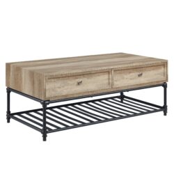 Brantley - Rectangular Coffee Table - Oak / Sandy Gray