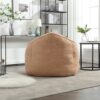 Bedding Bean Bag Sofa Chair High Pressure Foam Bean Bag Chair Adult Material With Padded Foam Padding Compressed Bean Bag With Footrest - Tan - Image 7