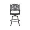 Patio Outdoor Aluminum Bar Stool With Cushion (Set of 2) - Dupione Brown - Image 6