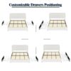 Liv - Patented 2 Drawers Queen Upholstered Storage Platform Bed - Ivory Boucle - Image 9