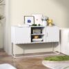 Modern Sideboard Buffet With Plenty Of Storage Space, Anti-Tilt Mechanism, Elegant Handles, Silent Magnetic Closures And Eco-Friendly Finishes For Kitchen, Dining Room, Bed Room And Living Room - White - Image 3
