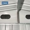 Outdoor Storage Shed, 8' x 6' Galvanized Steel Garden Shed With 4 Vents & Double Sliding Door, Utility Tool Shed Storage House For Backyard, Patio, Lawn - Dark Gray - Image 9