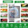 Commercial Freezer 23 Cu.Ft With 1 Solid Door Reach-In Freezers Stainless Steel Etl Approved Upright Freeze Storage - Silver - Image 6
