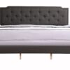 Deb - Queen Bed Button Tufted - Black - Image 4