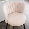 Beige Swivel Bar Stools, High-Back, Adjustable, Upholstered With Elegant Metal Back Accents For Kitchen, Bar, Or Dining Room (Set of 2) - Beige - Image 8