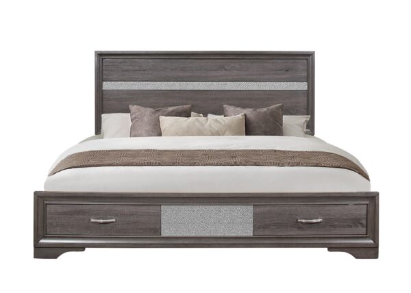 Ryder - Sparkle King Bed - Gray