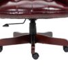 Executive Office Chair, High Back Reclining Comfortable Desk Chair With Smooth Glide Caster Wheels - Burgundy - Image 11
