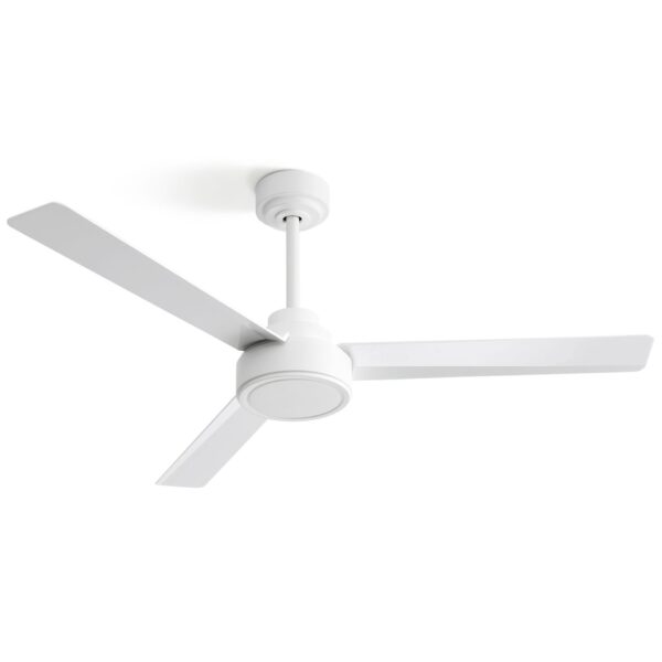 Ceiling Fan Without Light, 3 Abs Blades Farmhouse Ceiling Fan With Remote Control 6-Speed Reversible Dc Motor For Living Room, Bedroom, Kitchen - White