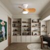 23" Mini Led Ceiling Fan With 3 Color Dimmable 3 ABS Blades Remote Control Dc Motor For Bedroom - White - Image 4