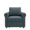 3 In 1 Sofa Bed Chair, Convertible Sleeper Chair Bed, Adjust Backrest Into A Sofa, Lounger Chair, Single Bed, Modern Chair Bed Sleeper For Adults - Deep Blue - Image 12