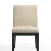 Jasper - 3 Piece Wide Contemporary Round Dining Table With Beige Fabric Chairs (Set of 3) - Ebony Black - Image 7