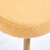 Modern Dining Chair (Set of 2) With Iron Tube Wood Color Legs, Shorthair Cushions And Comfortable Backrest, Suitable For Dining Room, Living Room, Cafe, Simple Structure - Yellow - Image 7