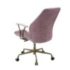 Hamilton - Top Grain Leather Office Chair - Pink - Image 7