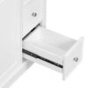 Contemporary Bathroom Vanity Cabinet, 4 Drawers & 1 Cabinet Door, Multipurpose Storage, Resin Integrated Sink, Adjustable Shelves, Solid Wood Frame With MDF - White - Image 22