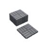 30 Piece Interlocking Deck Tiles Checker Pattern, Square Acacia Hardwood Outdoor Flooring For Patio, Bancony, Pool Side - Light Gray - Image 18