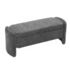 Ottoman Oval Storage Bench Chenille Bench With Large Storage Space For The Living Room, Entryway And Bedroom - Gray - Image 9