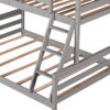 Twin Over Full House Bunk Bed With Built-In Ladder - Gray - Image 7