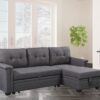 Nathan - Reversible Sleeper Sectional Sofa With Storage Chaise, USB Charging Ports And Pocket - Dark Gray - Image 6