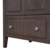 Bathroom Vanity Base Only, Solid Wood Frame And MDF Boards - Brown - Image 13