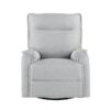 360° Swivel Upholstered Manual Recliner Chair Theater Recliner Sofa Nursery Glider Rocker For Living Room - Gray - Image 10