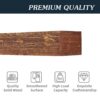 48" Rustic Wood Fireplace Mantel, Wall-Mounted & Floating Shelf For Home Decor - Dark Brown - Image 3
