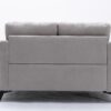 Callie - Woven Fabric Loveseat - Light Gray - Image 3