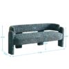 75.59" Wide Boucle Upholstery Modern Sofa For Living Room - Green - Image 10