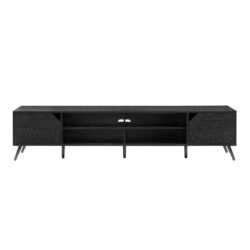 Contemporary 2 Door Minimalist TV Stand For TVs Up To 90" - Black