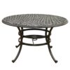 Aluminum 5 Piece Round Dining Set With 4 Swivel Rockers - Sapphire Blue - Image 7