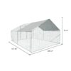 Xpt034 Outdoor Chicken Coop Metal Big Space - Silver Gray - Image 2