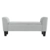 Mila - Velvet Ottoman Bench With Storage - Gray - Image 2