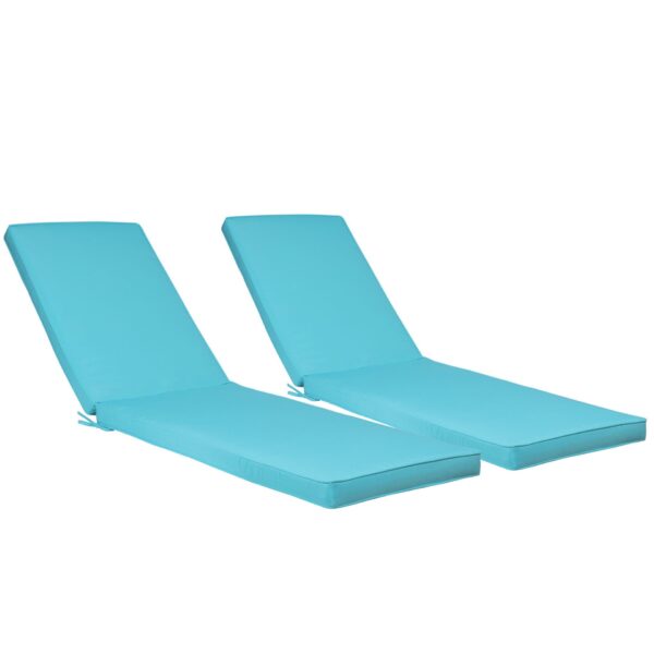 Outdoor Lounge Chairs (Set of 2), Cushion Replacement Patio Funiture Seat Cushion Chaise Lounge Cushion - Sky Blue