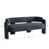 Boucle Upholstery Modern Sofa For Living Room - Dark Gray - Image 12