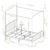 Modern Canopy Queen Bed Frame - Smoked Oak - Image 5