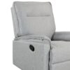 360° Swivel Upholstered Manual Recliner Chair Theater Recliner Sofa Nursery Glider Rocker For Living Room - Gray - Image 22