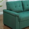 Lucca - Linen Reversible Sleeper Sectional Sofa With Storage Chaise - Green - Image 8